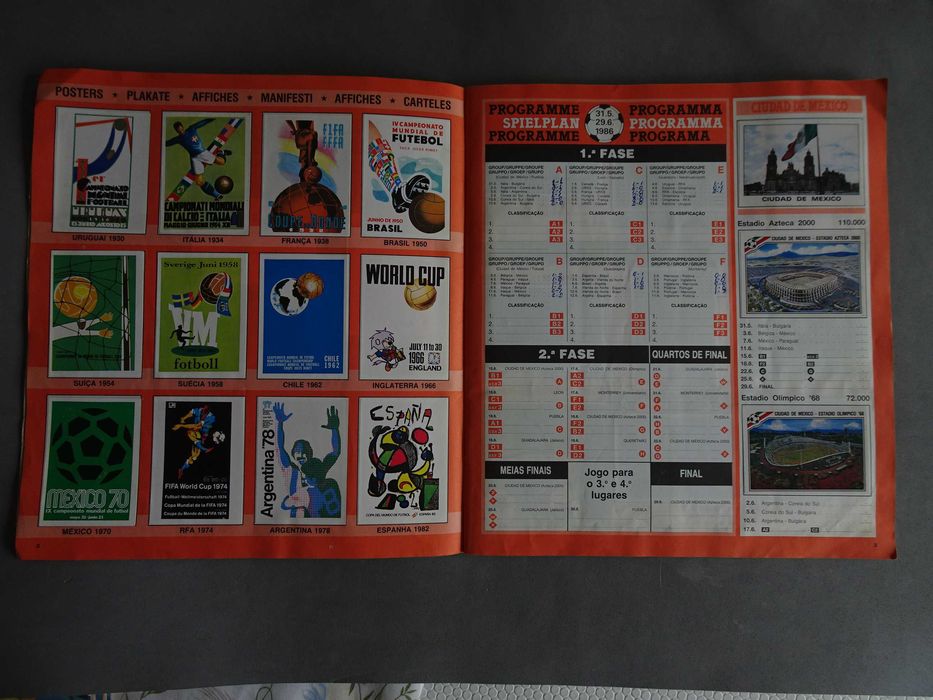 Caderneta de cromos  México 86 Panini Morumbi (falta 1 cromo)