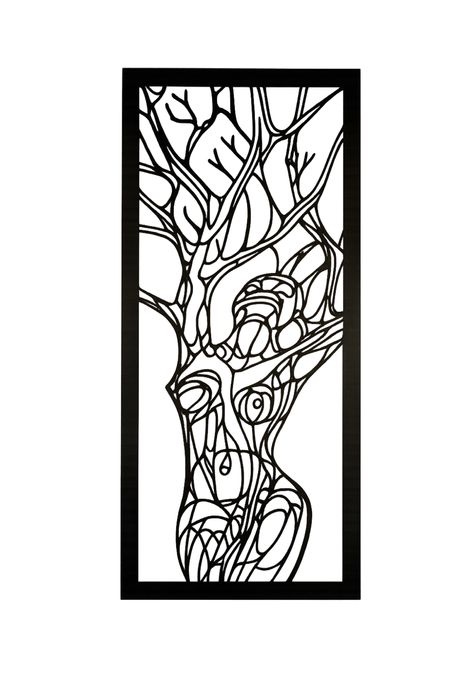 Elegancka ozdoba na ścianę, Ażurowa, czarna