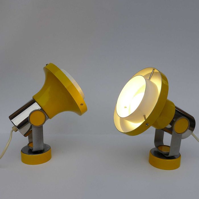 Para lamp ściennych  kinkiet Pavel Grus Czechosłowacja lata 70. vintage loft