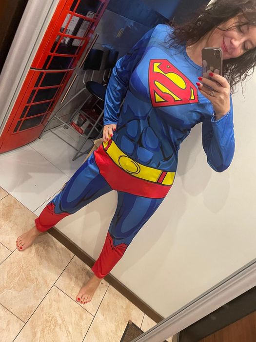 Strój karnawałowy kombinezon Superman roz XL