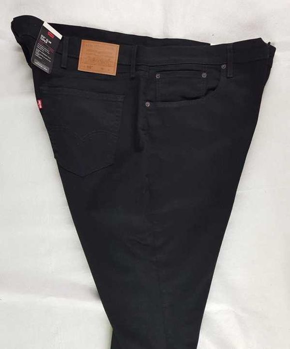 Czarne męskie jeansy Levi's 512 Big&Tall duże nowe oryg. Levis W48/L34