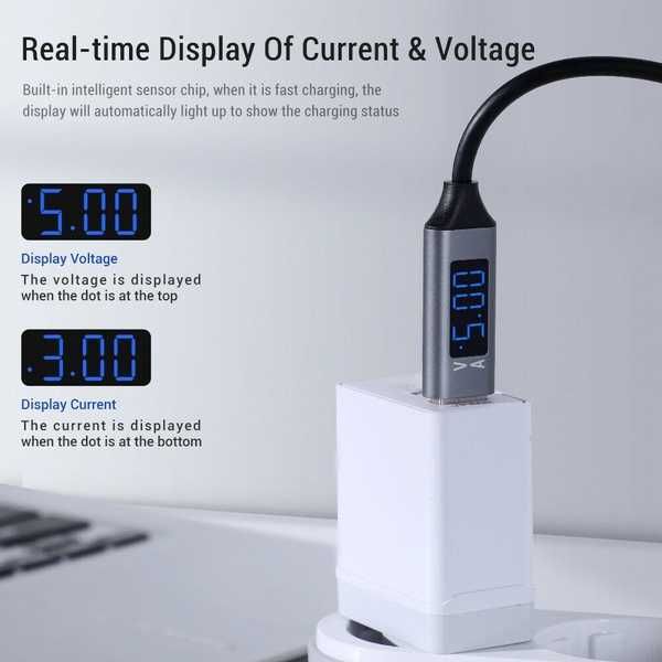 Cabo de carregamento rápido 5V 3A USB para Type-C