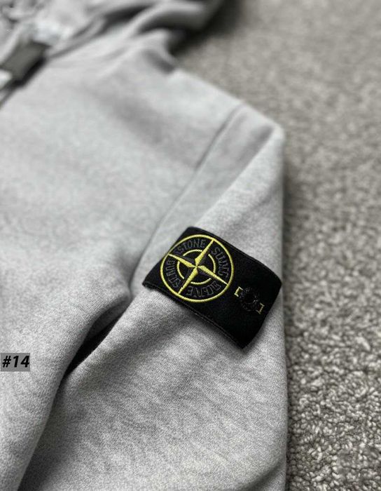 Зип Худи Серое Stone Island (Олімпійка Сіра Стон Айленд)