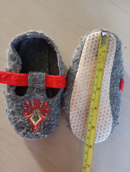Kapcie góralskie filcowe dziecięce