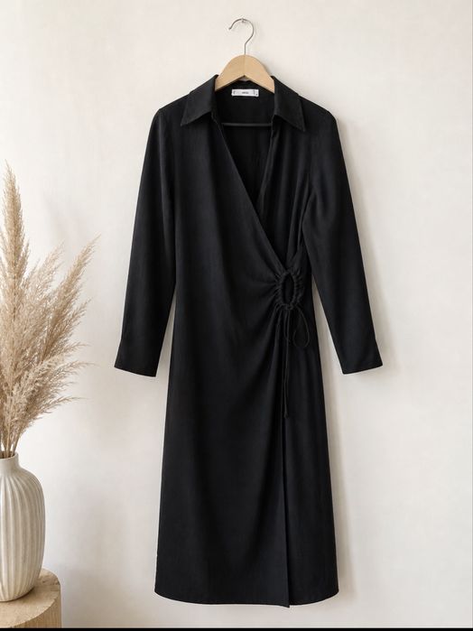 Czarna sukienka midi Mango  M