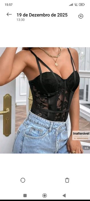 Body renda tamanho s 36