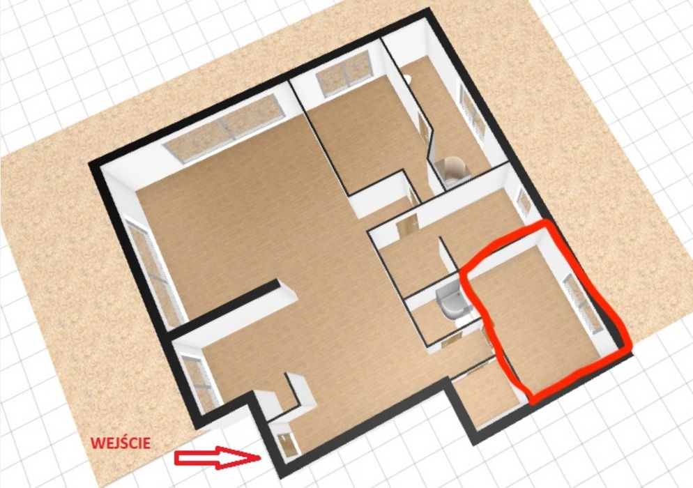 Gabinet 14 m² z własnym tarasem - Kielce, Zalew
