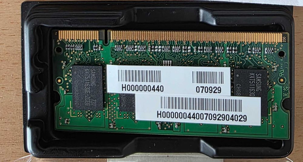 Memória RAM interna Samsung de 512MB para portátil