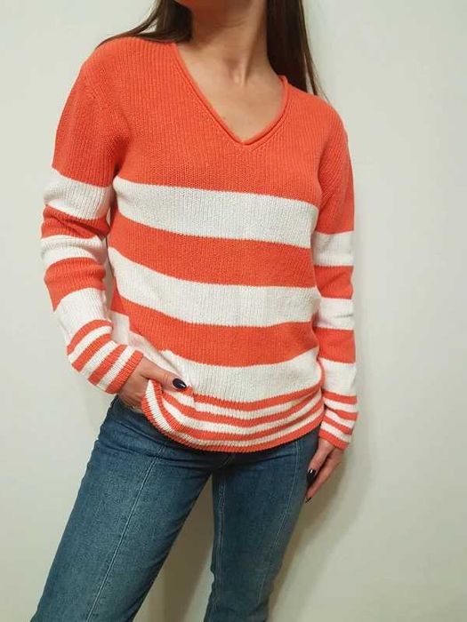 Sweter w serek rozmiar S/36 100%bawełna szybka wysyłka