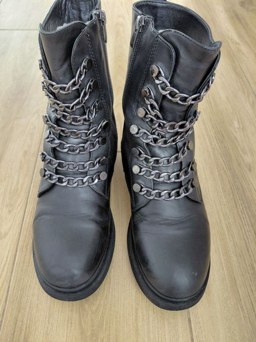 Чоботи зимові шкіряні натуральний утеплювач