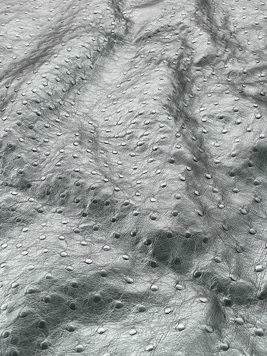 Pele de avestruz – Cor prata