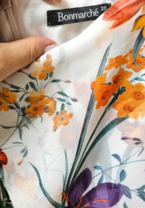 Шифоновое плиссированное летнее платье в цветы Bonmarche