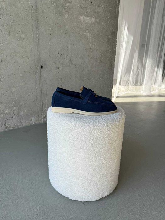 Лофери Loro Piana Loafers Navy Blue premium u2