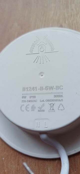 5 Focos led de encastrar 6w,  cor branco quente