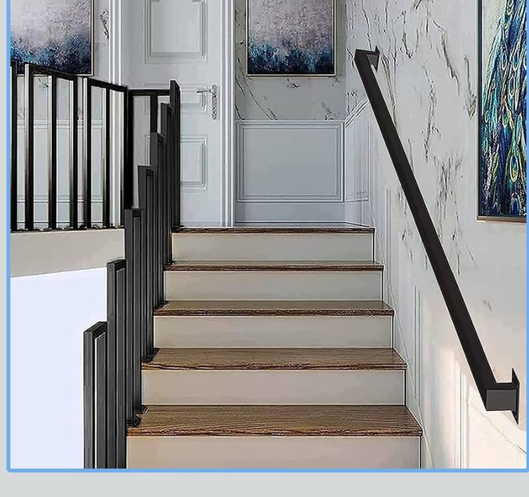 Stabilna żelazna i ocynkowana balustrada do scgodów 180 cm