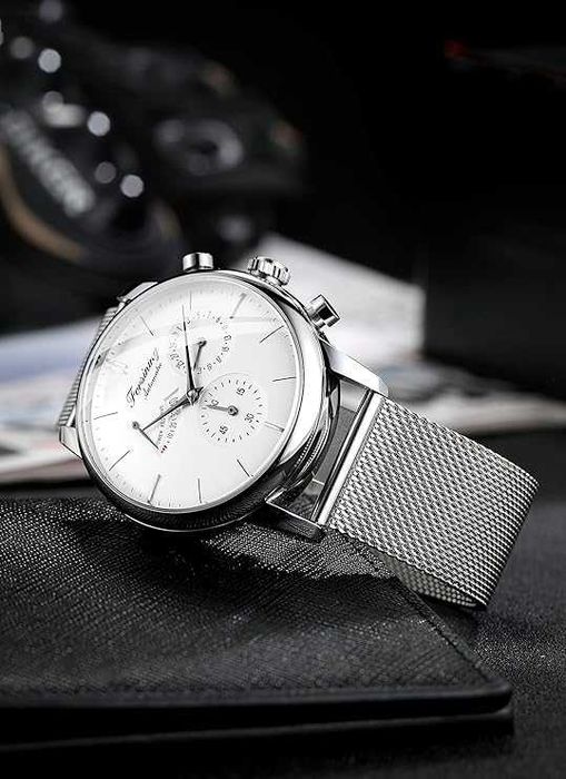 Męski automatyczny zegarek ze wskaźnikiem rezerwy mocy