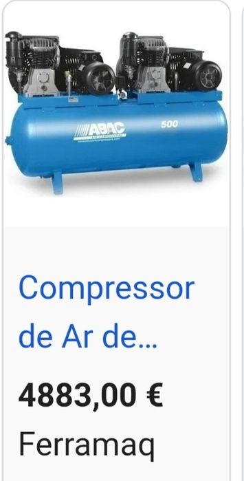Compressor Abac 500 litros trifásico