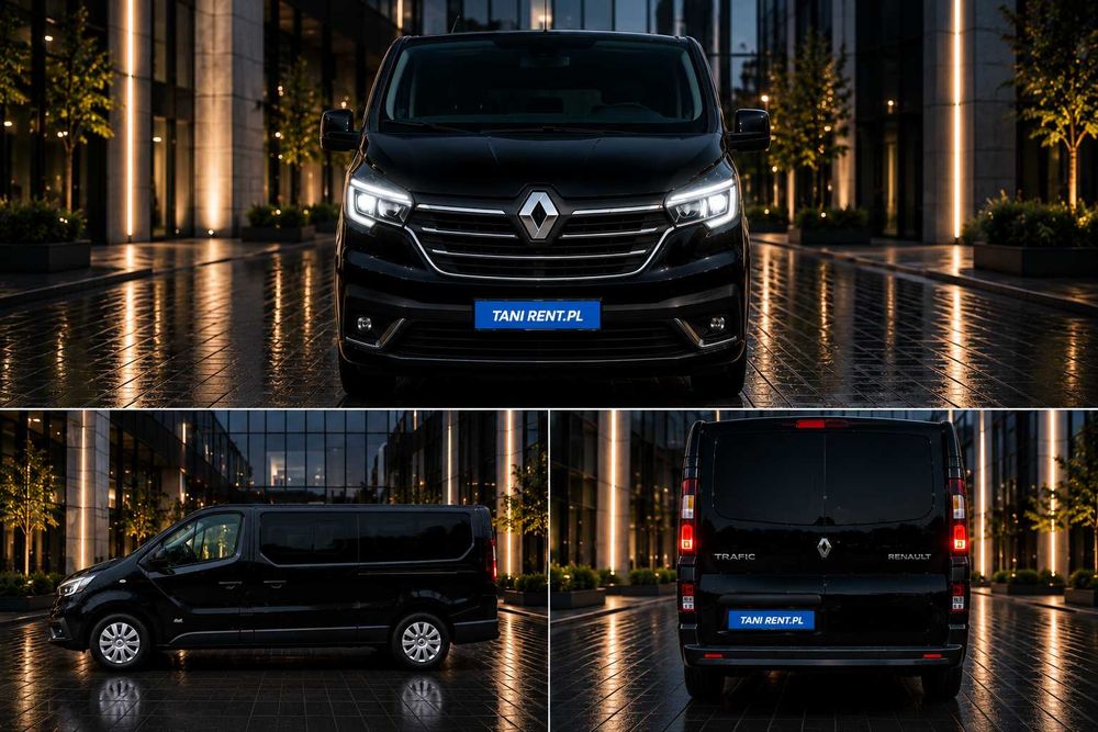 Wynajem samochodów  ŁÓDŹ Renault Trafic LONG 9-osobowy .