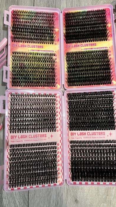 Kępki sztuczne rzęsy duzy zestaw 3200 szt