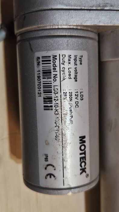 Siłownik elektryczny  Moteck 12V 250N  LD3-12-10