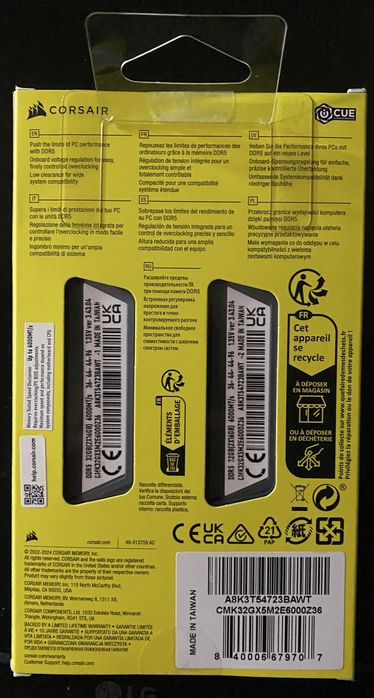 Corsair DDR5 32gb (2x16gb) 6000Mhz