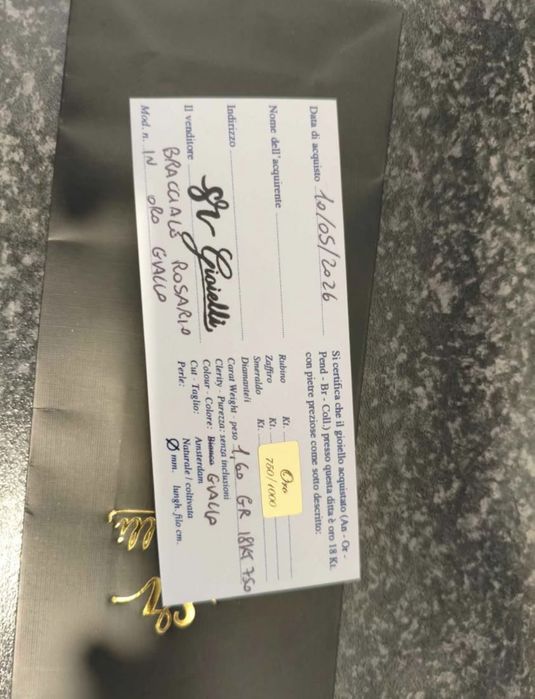 Pulseira Rosário de Ouro maciço 18kt