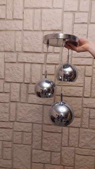 Lampa wisząca 3 metalowe kule