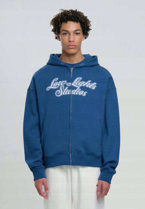 Low Lights Studios 38 M Bluza Męska Niebieska Rozpinana D2312