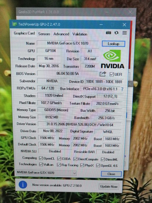 Видеокарта gtx 1070 8gb palit dual (ne51070015p2-1043d) б/у
