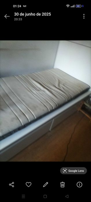 Cama de solteiro com duas gavetas