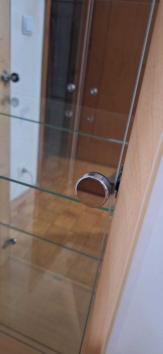 Vitrine em Madeira e Vidro com Iluminação – Como Nova