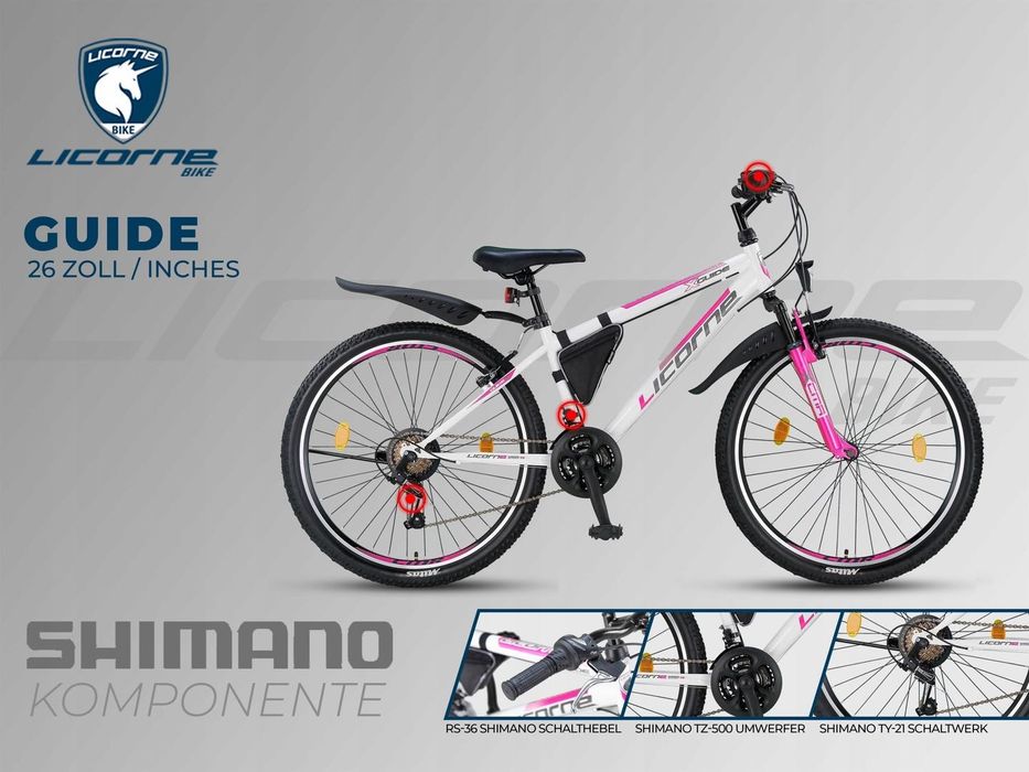 Niemiecki rower górski MTB GUIDE 24" 21 biegów osprzęt Shimano