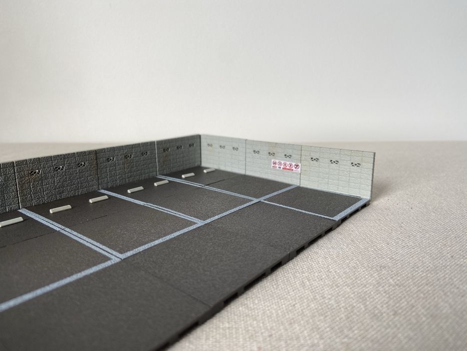 Діорама паркінг для моделей авто в масштабі 1:64