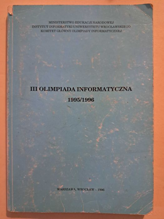III Olimpiada Informatyczna 1995/1996