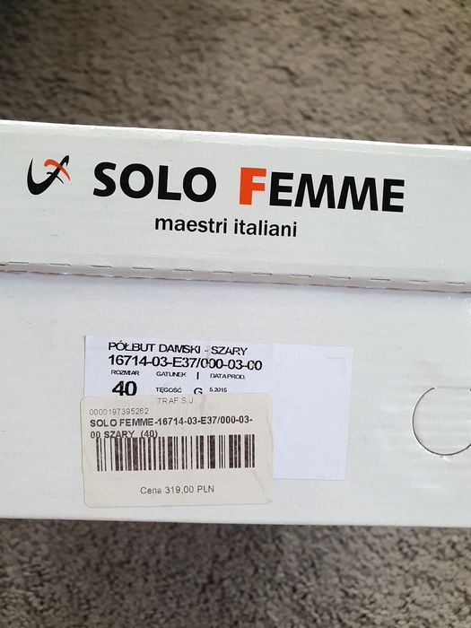 Śliczne półbuty Solo Femme rozmiar 40