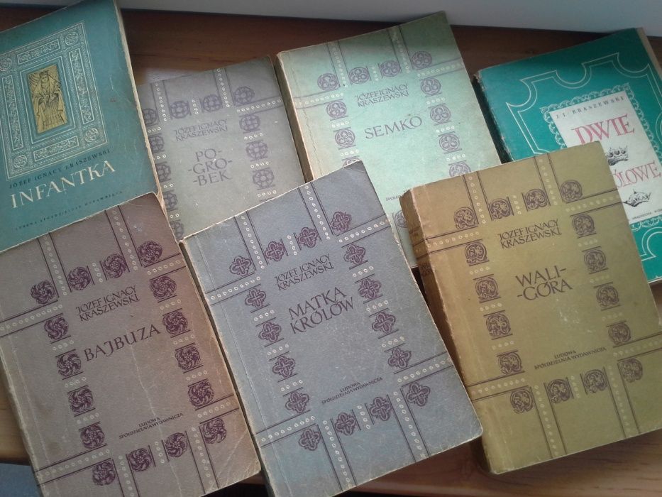 Józef Ignacy Kraszewski, powieść historyczna, 7 szt. wyd. I, 1955/57r.
