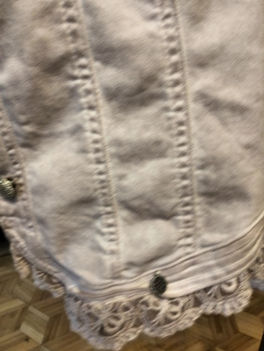 Kurtka jeansowa pudrowy róż 40