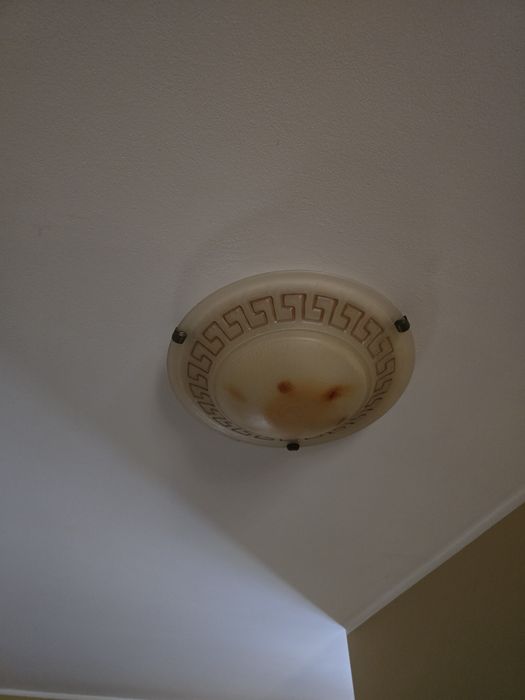 Zestaw lamp stojące i sufitowe postarzane złoto