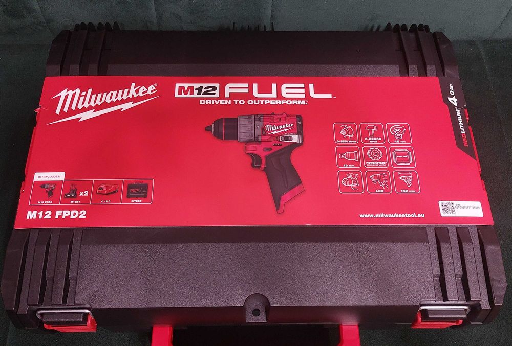 Wiertarko – wkrętarka udarowa Milwaukee M12FPD2 ładowarka, walizka