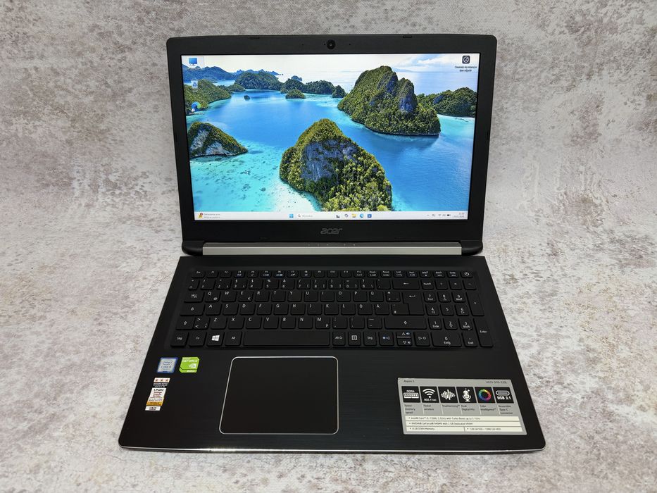 Acer Aspire / i5 7200u / 8GB DDR4 / 128SSD + 1TB/ 940MX 2GB / 15.6 FHD