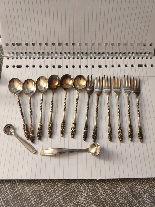 Виделки та ложки «Апостол» столові прибори, посріблення