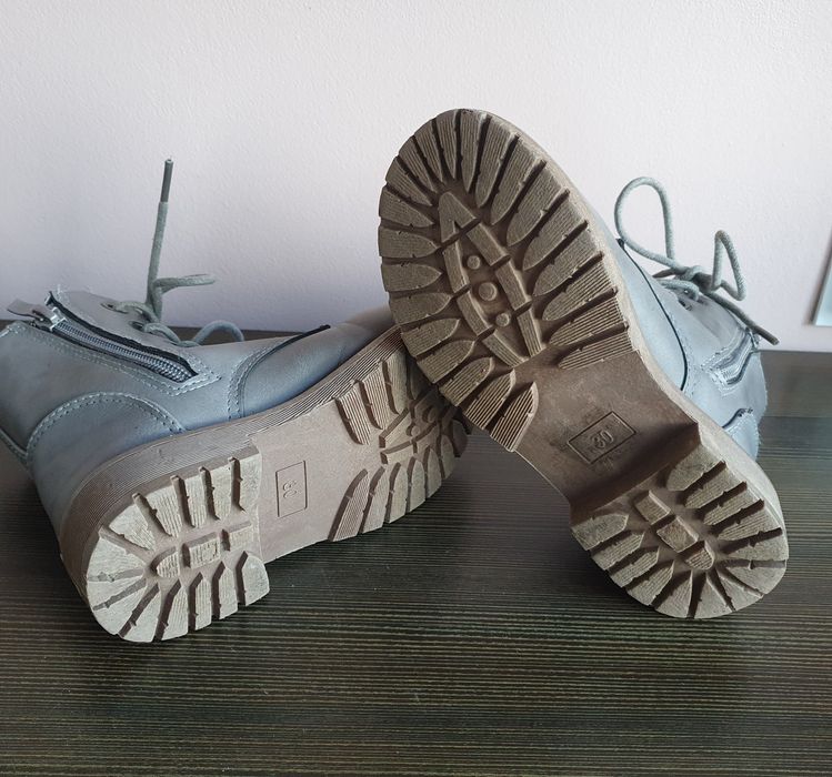 Szare buty zimowe / botki ocieplane T.K. Maxx 30 18cm