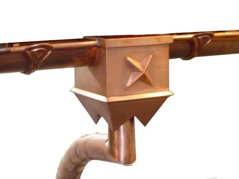 Rynny miedziane 150, 180 mm, rury 150, 125 i 100 mm