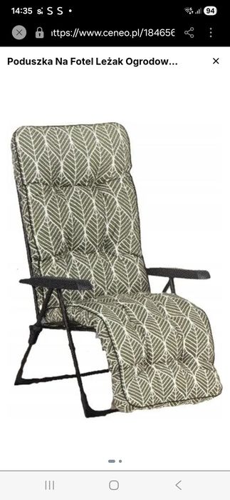 Poduszka na leżak ogrodowy 155 x 48 x 8/10cm
