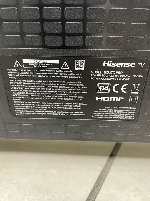 100ʼ MiniLed.  Hisense 100U7Q Pro. Новий.