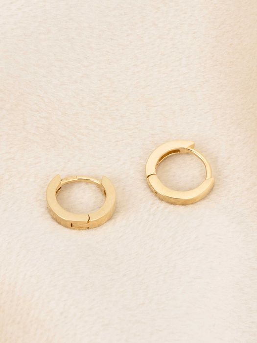 Złote kolczyki 585 małe kółeczka 10 mm