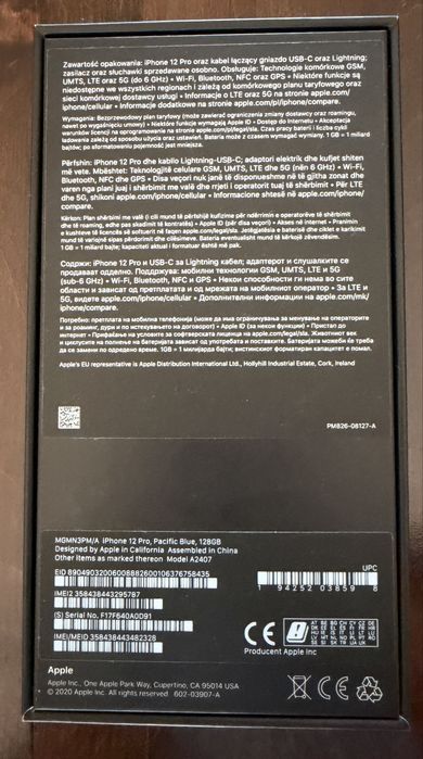 iPhone 12pro pacific blue 128gb