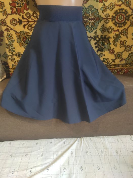 Школьная юбка синего цвета