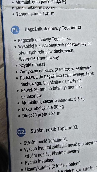 aluminiowe belki na relingi Fischer Topline XL