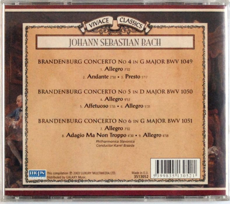 (CD) Bach - Brandenburg Concertos Nos 4, 5 & 6